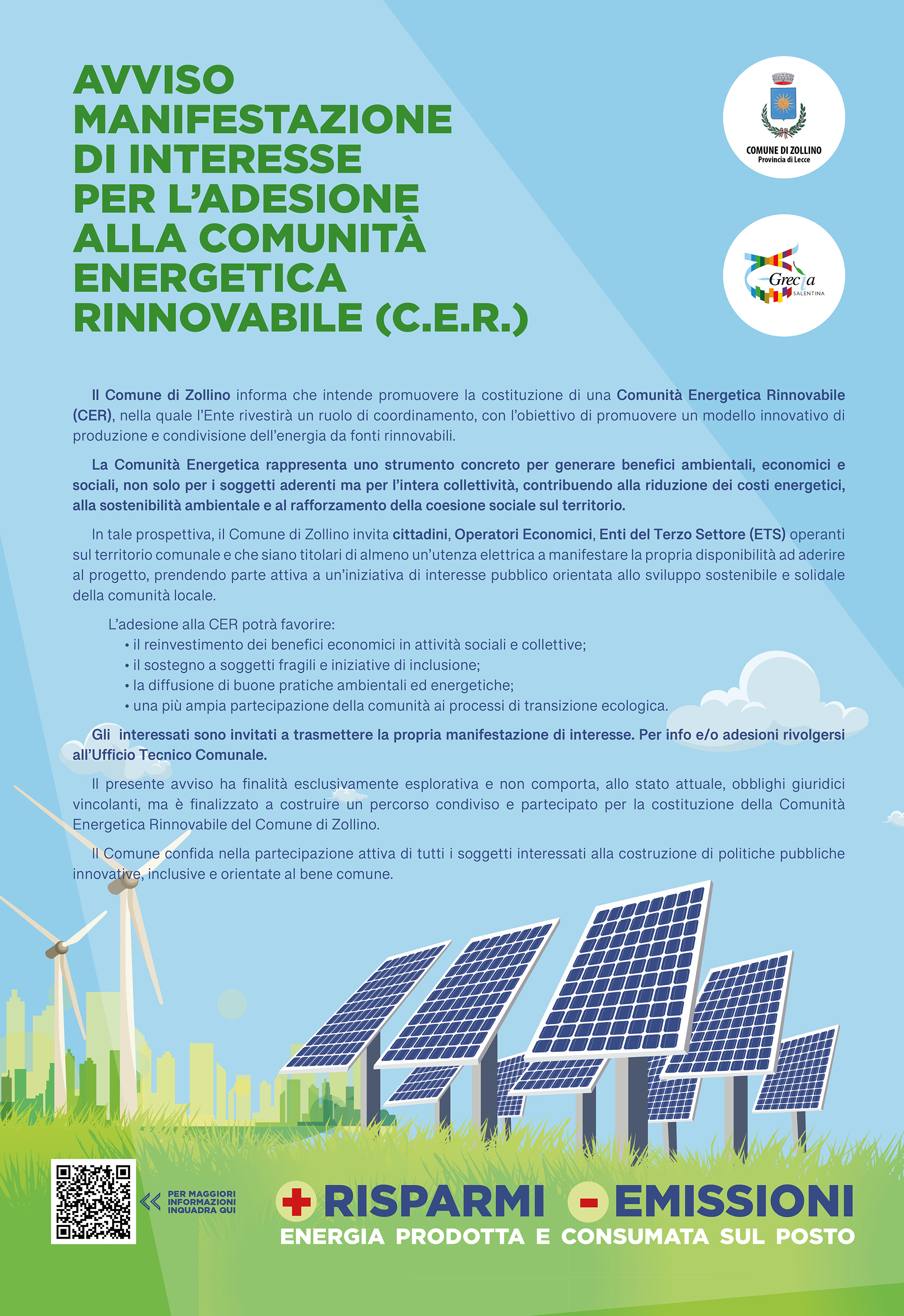 Adesione alla Comunità Energetica Rinnovabile (CER) 